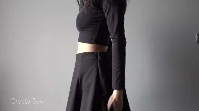 FREE - Thai Japanese Teen Strip tease in black dress