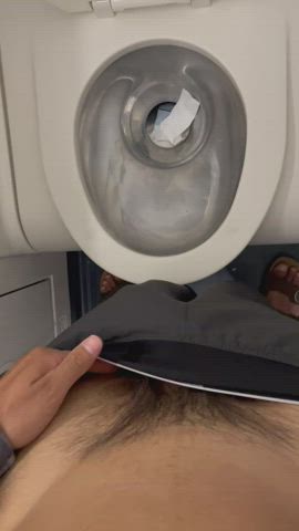 airplane amateur cock hispanic male masturbation penis pubic hair public gif