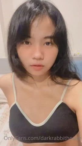 Asian Boobs Bra Fingering Panties Solo Tits Titty Drop gif