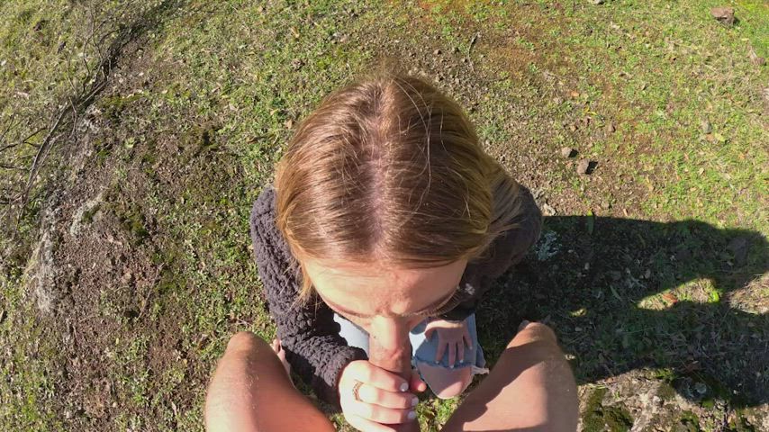 Eating cum in the sun