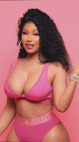Big Tits Celebrity Nicki Minaj Pink Slow Motion gif