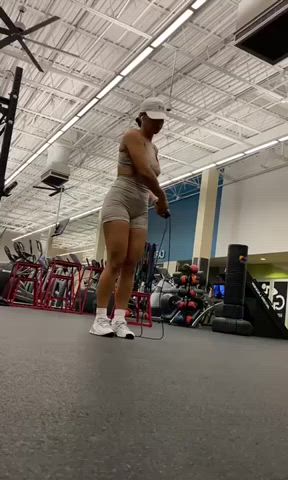 Bouncing Tits Gym Teen gif