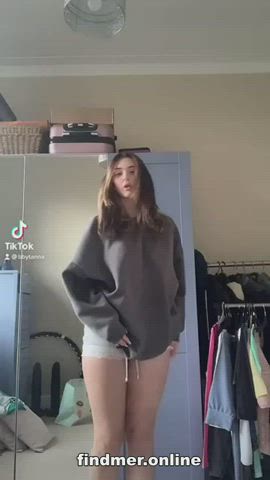 Amateur Ass Big Tits Homemade Natural Tits Nude Shaved Pussy Teen TikTok gif