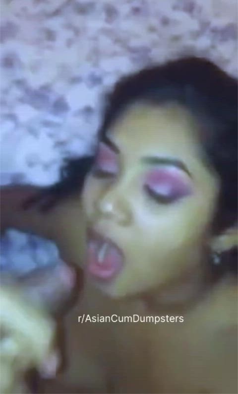 Amateur South Asian Milf Gets Thick Cum 💦