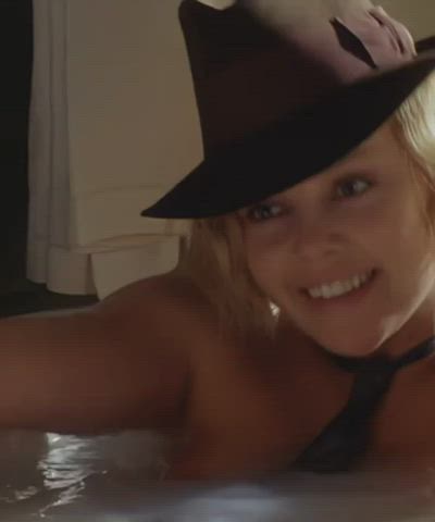 bathtub boobs charlize theron gif