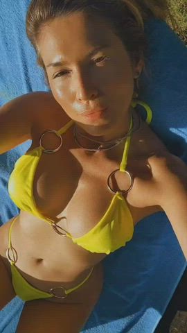 bikini brazilian celebrity thick tits gif
