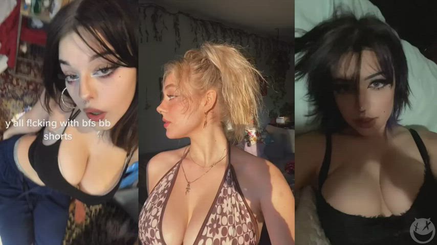 cumshot goth split screen porn tiktok gif