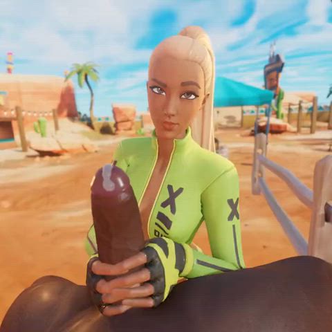 3d animation bbc fortnite handjob outdoor precum rule34 gif