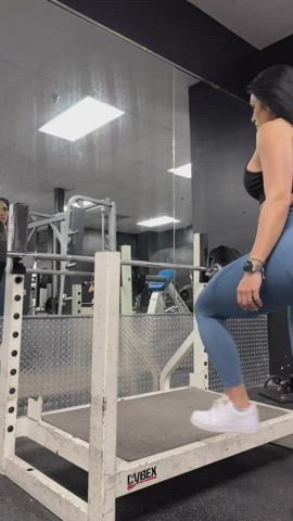 fitness muscular girl muscular milf gif
