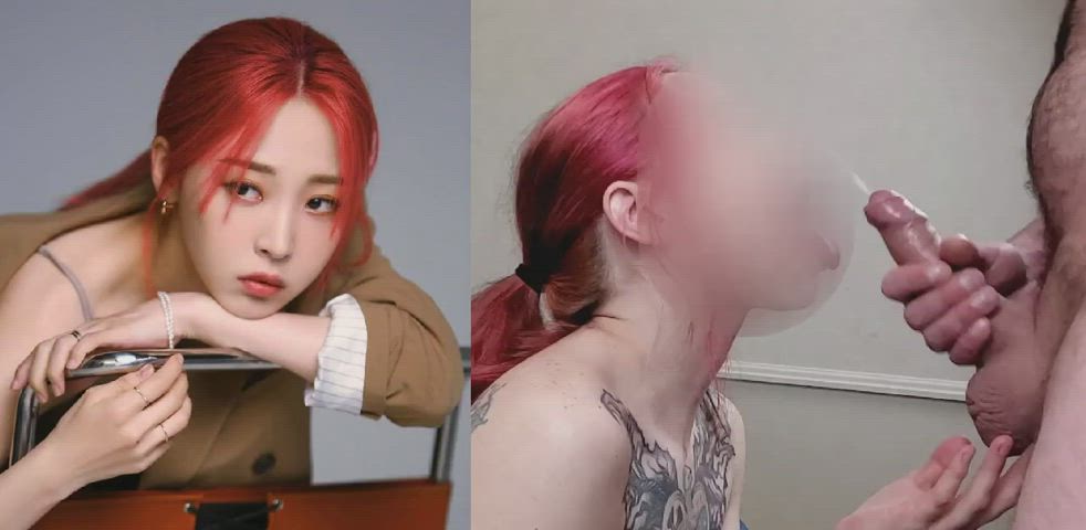 asian cum in mouth cumshot korean redhead split screen porn gif