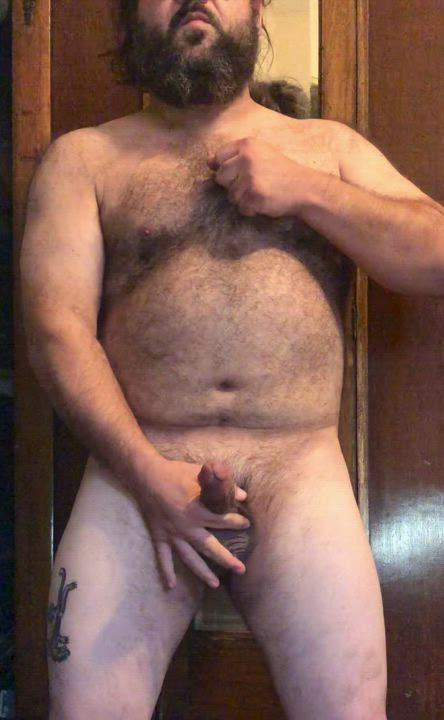 Playing with my chubby hairy bod for Reddit