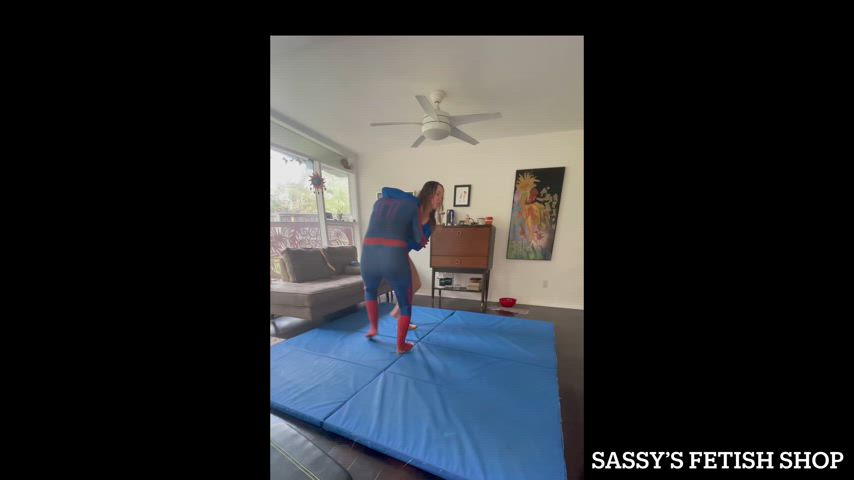 Spiderman thought he could beat me in a wrestling match...