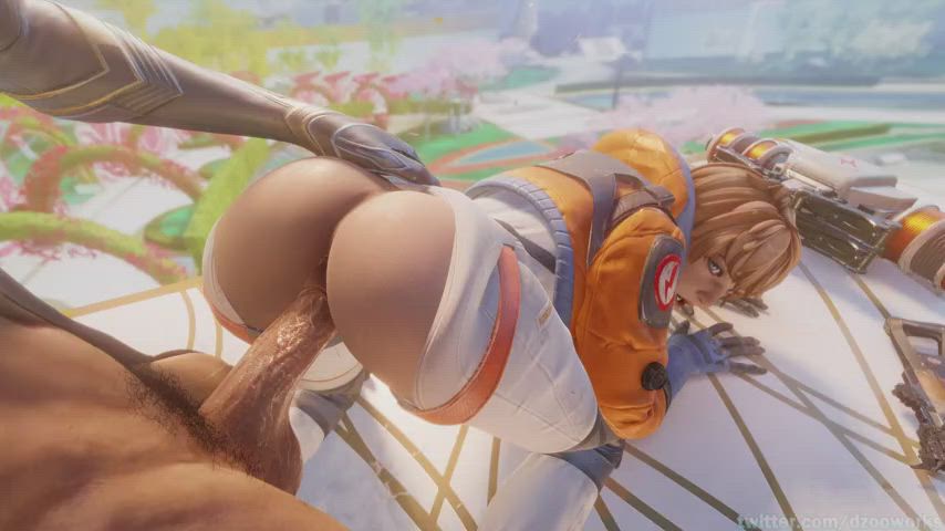 3D Animation Blonde Cosplay Doggystyle Hentai Rule34 Short Hair gif