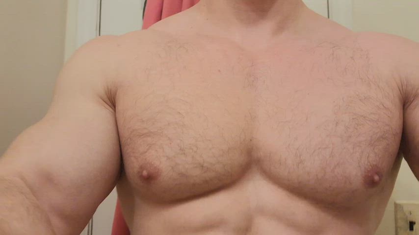 slightly hairy pecs