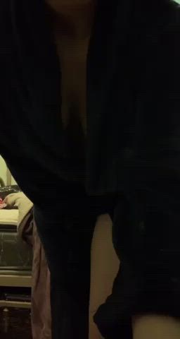 Braless Dressing Robe gif