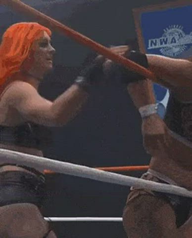 Lesbians Redhead Wrestling gif