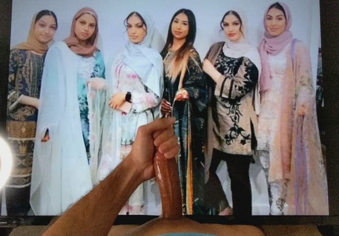 Big Dick Stroking for Hijabi Sluts