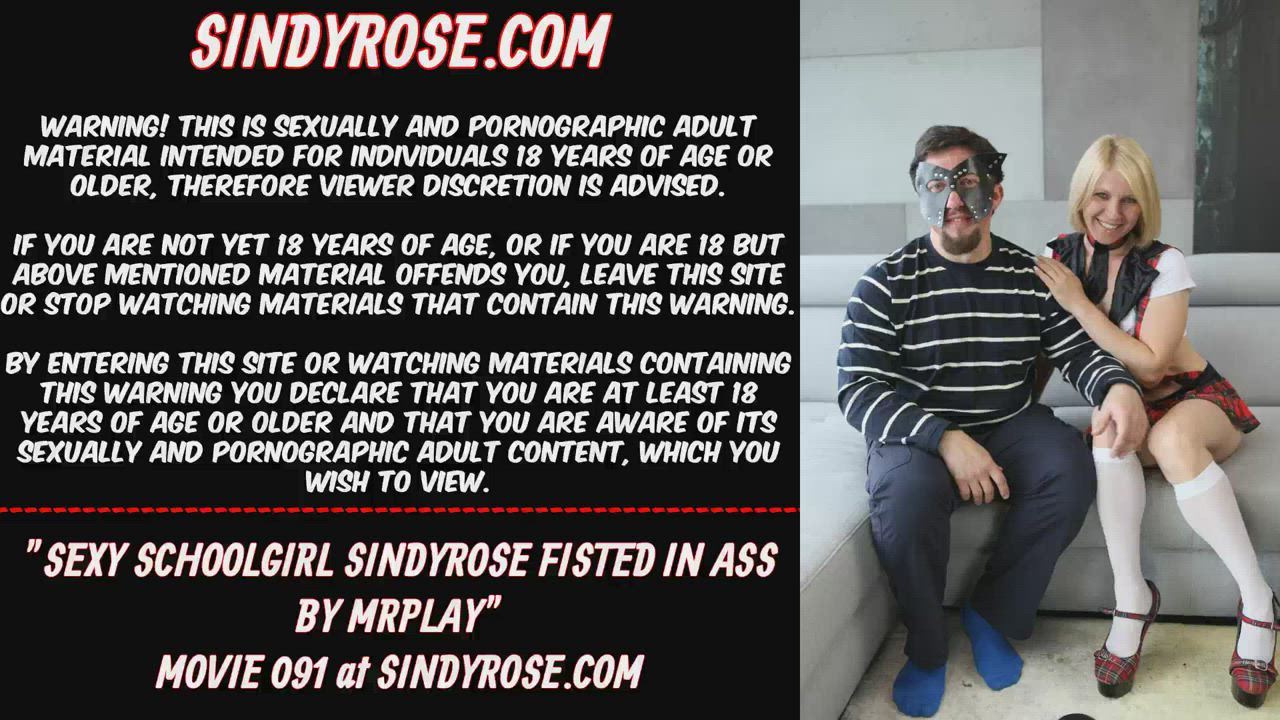 Sexy schoolgirl sindyrose fisted in ass by MrPlay