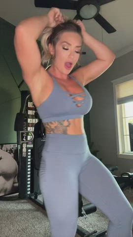 big ass big tits blue eyes cali carter dancing dirty blonde fitness twerking gif