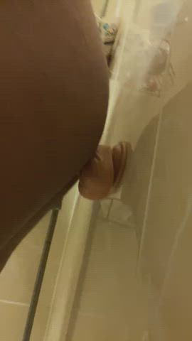 Anal Dildo Quickie Shower Sissy gif