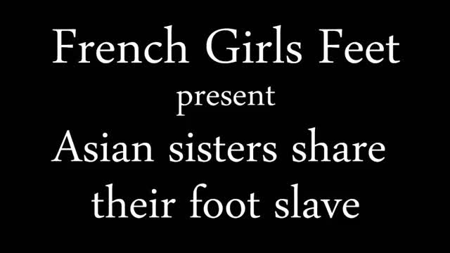 Asian sisters foot worship