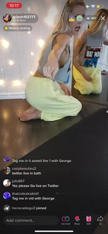 Flashing TikTok Tits gif