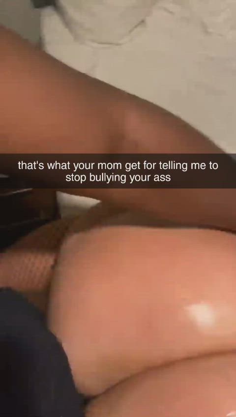 My mom went to talk to my bully. Now I'm jerking off asking him to send me more videos