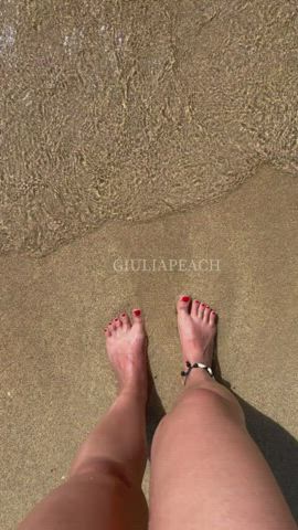 I love walking barefoot on the beach