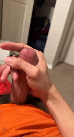 big dick cock cum edging jerk off precum teen gif