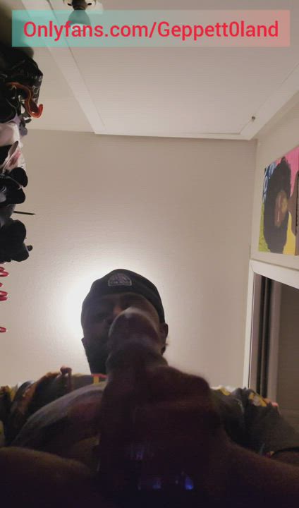 BBC Big Balls Big Dick Cum Cumshot Ebony Male Masturbation gif