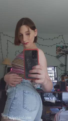 Ass Big Dick Cock Erection Girl Dick Handjob OnlyFans Shorts Teasing gif