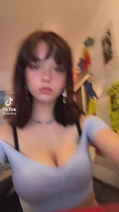 Brunette Tit Worship Tits gif