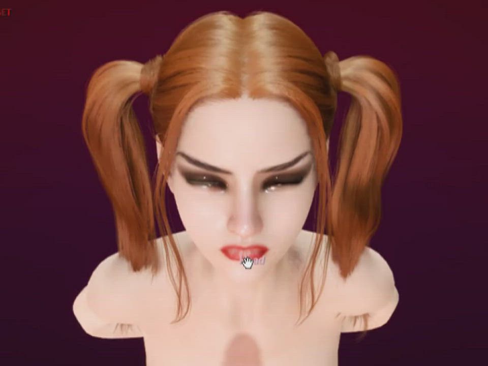 3D Cumshot Facial Gamer Girl gif