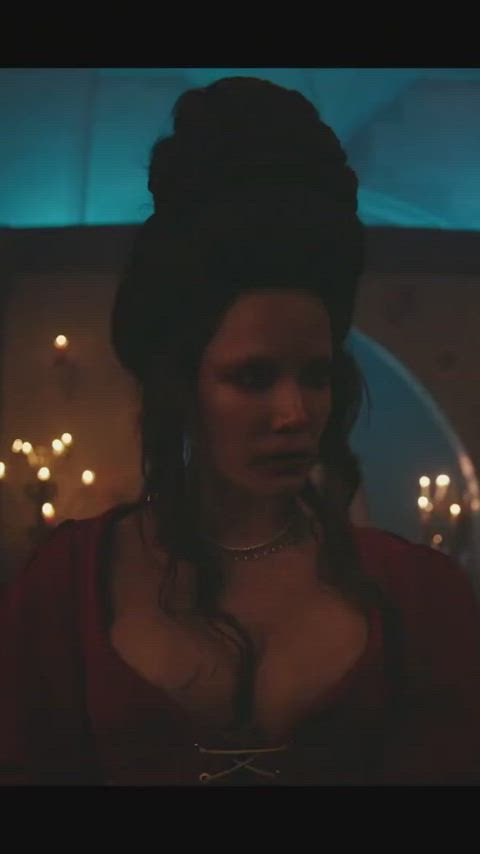 big tits cleavage costume dress halsey gif