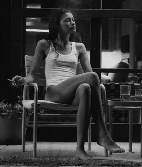 celebrity feet female legs smoking zendaya gif