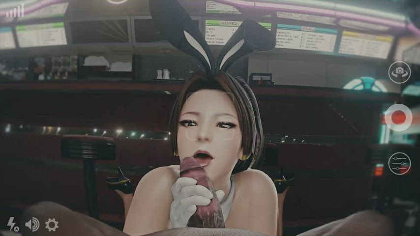 Animation Blowjob Bunny Cam Camgirl Eye Contact Japanese Lipstick Public gif
