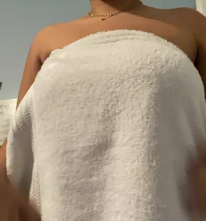 Teen Tits Towel gif