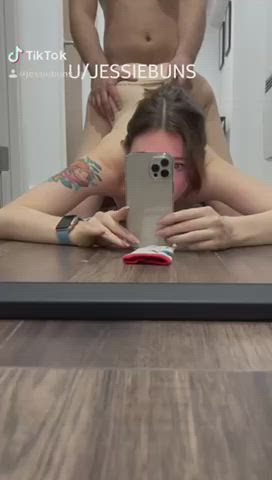 brunette cute plowcam gif