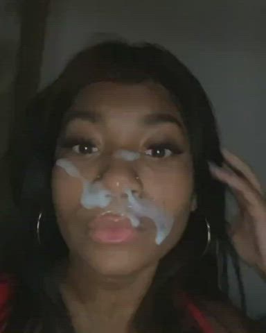 Amateur Cum Facial gif