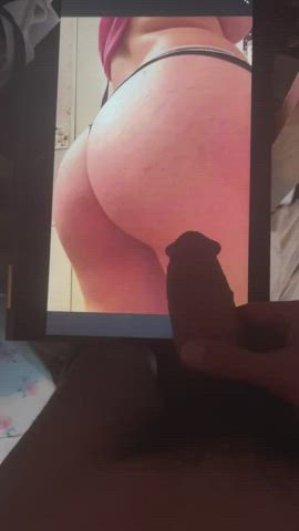 Stroking over a perfect ass