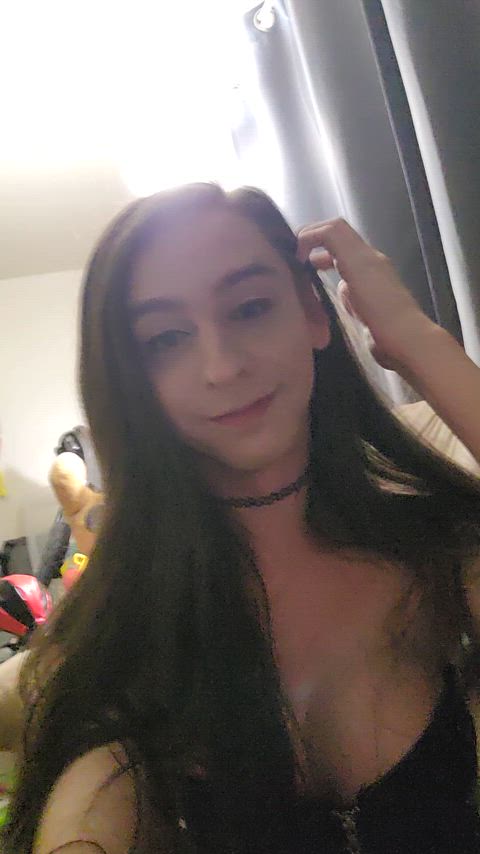 cock corset cute onlyfans tease trans gif