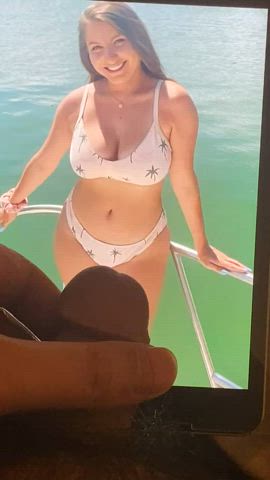 beach big tits bikini cum cumshot facial jerk off masturbating pov tribute gif