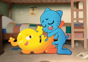 Blue Cartoon Floor Sex gif