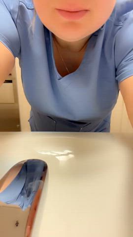 Chubby nurse titty drop to try to make you all better