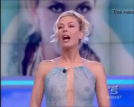 see through dress on italian tv show