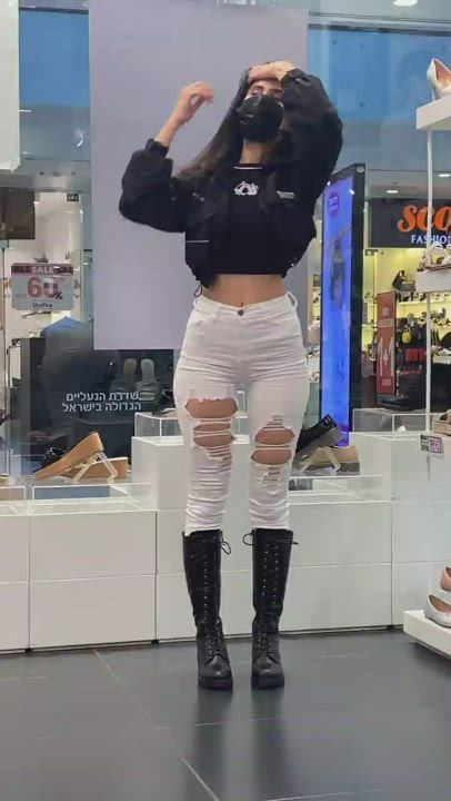 Boots Brunette Changing Room gif