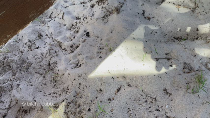 Under the table view at the nude beach