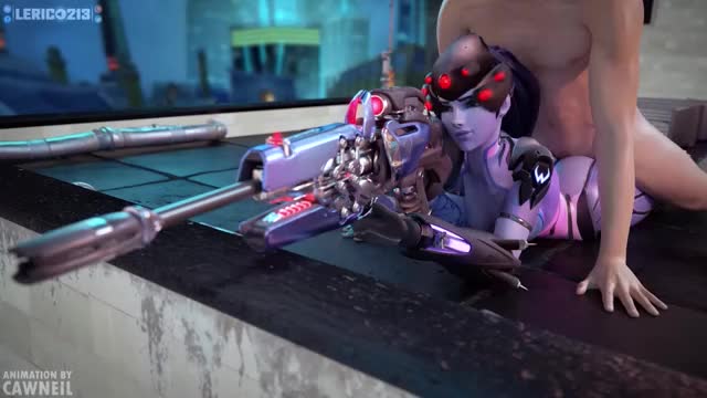 3D, Animated, Blender, Cawneil, Overwatch, Sound, Widowmaker, lerico213