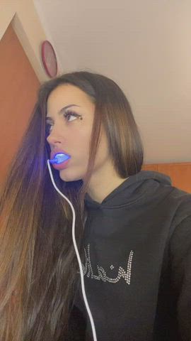 blowjob cum in mouth cum licking cum swallow tiktok gif