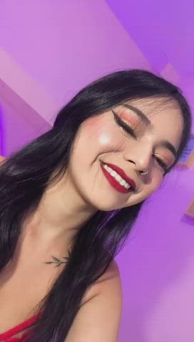 Kissing Latina Lingerie Model Piercing Tattoo Tits gif